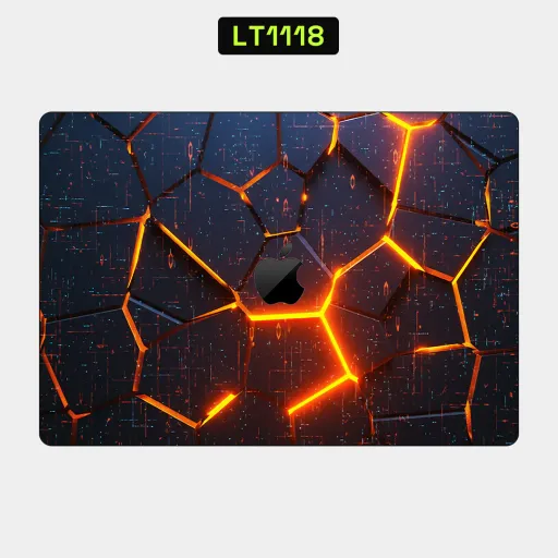 Premium Lava Laptops Skin - Wholesale | Nexa Skins — LT1118 - Lava Raw Skins (cracked, glowing, orange)