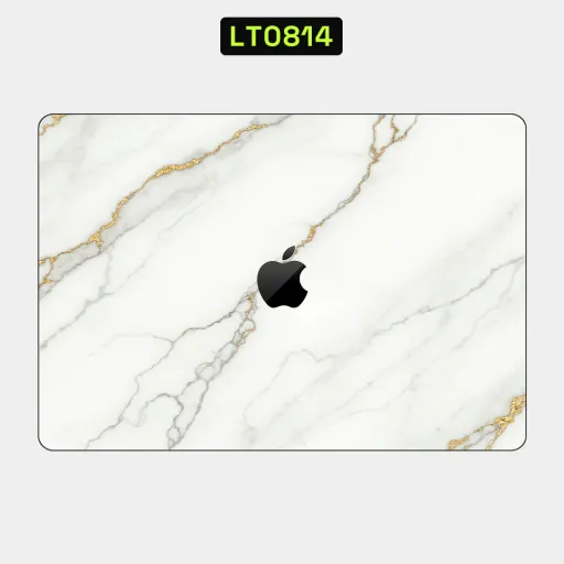 Premium Marble Laptops Skin - Wholesale | Nexa Skins — LT0814 - Marble Raw Skins (white, gold, luxury)