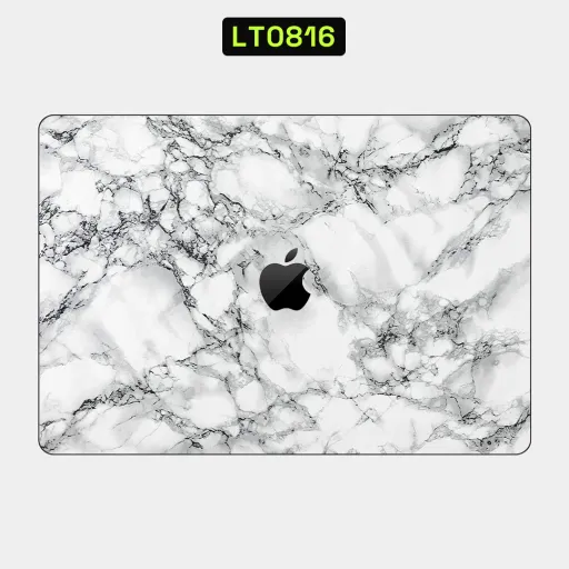 Premium Marble Laptops Skin - Wholesale | Nexa Skins — LT0816 - Marble Raw Skins (white marble, black veins, luxury)