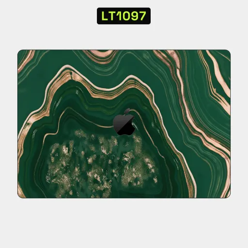 Premium Marble Laptops Skin - Wholesale | Nexa Skins — LT1097 - Marble Raw Skins (green, gold, agate)