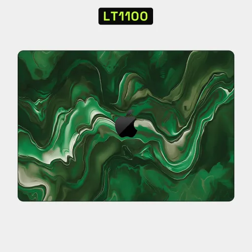 Premium Marble Laptops Skin - Wholesale | Nexa Skins — LT1100 - Marble Raw Skins (green, fluid, swirl)