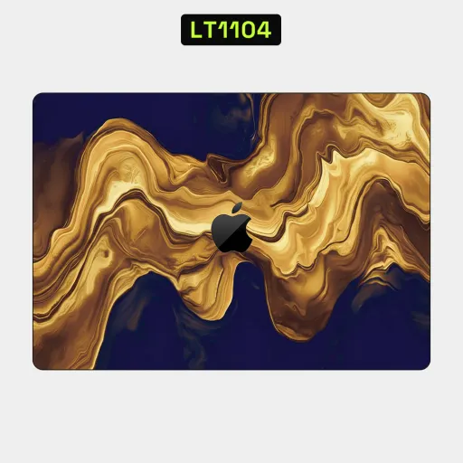 Premium Marble Laptops Skin - Wholesale | Nexa Skins — LT1104 - Marble Raw Skins (gold, blue, luxury)
