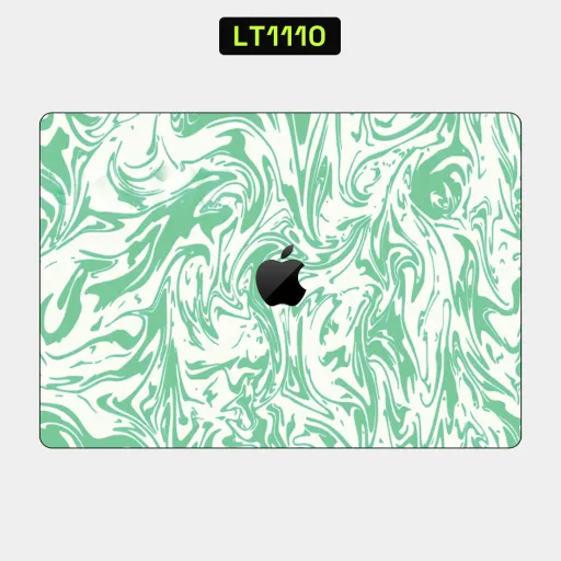 Premium Marble Laptops Skin - Wholesale | Nexa Skins — LT1110 - Marble Raw Skins (green, white, swirl)
