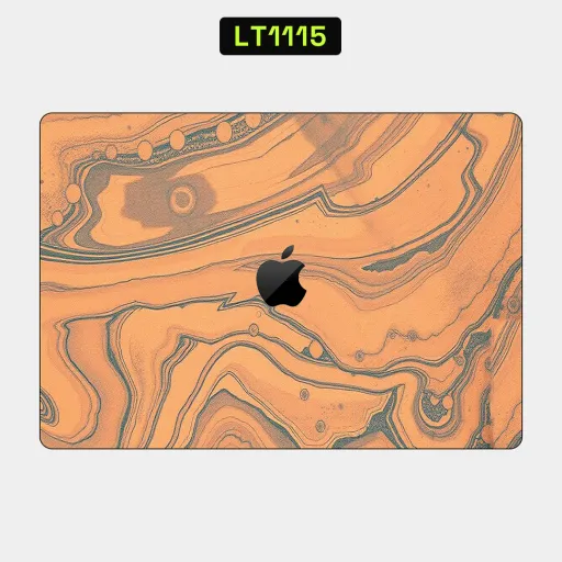 Premium Marble Laptops Skin - Wholesale | Nexa Skins — LT1115 - Marble Raw Skins (orange, brown, swirls)