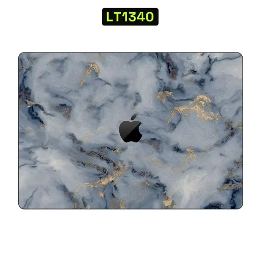 Premium Marble Laptops Skin - Wholesale | Nexa Skins — LT1340 - Marble Raw Skins (blue, gold, luxury)
