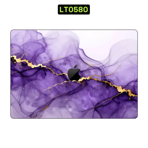 Premium Marble Laptops Skin - Wholesale | Nexa Skins — LT0580 - Marble Raw Skins (purple, gold, smoke)
