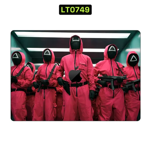 Premium Movies Laptops Skin - Wholesale | Nexa Skins — LT0749 - Movies Raw Skins (squid game, pink jumpsuits, guards)
