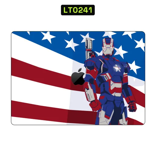 Premium Movies Laptops Skin - Wholesale | Nexa Skins — LT0241 - Movies Raw Skins (marvel, iron patriot, american flag)