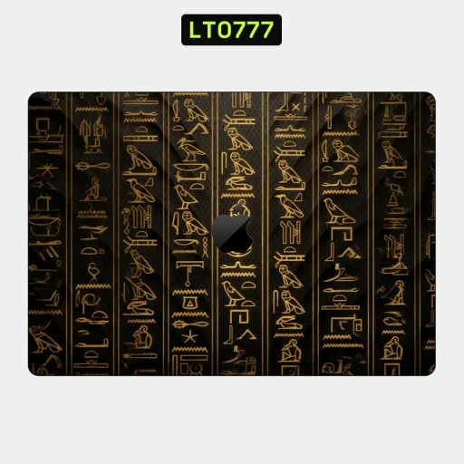 Premium Museum Laptops Skin - Wholesale | Nexa Skins — LT0777 - Museum Raw Skins (egyptian, hieroglyphs, gold)