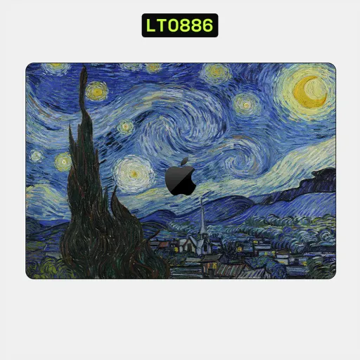 Premium Museum Laptops Skin - Wholesale | Nexa Skins — LT0886 - Museum Raw Skins (starry night, vincent van gogh, painting)