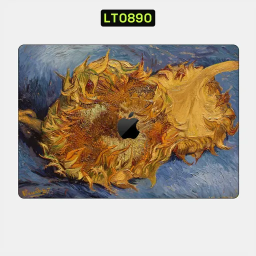Premium Museum Laptops Skin - Wholesale | Nexa Skins — LT0890 - Museum Raw Skins (van gogh, sunflowers, painting)