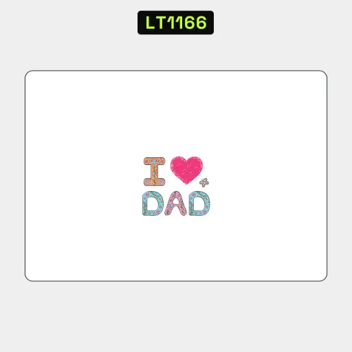 Premium Other Laptops Skin - Wholesale | Nexa Skins — LT1166 - Other Raw Skins (i love dad, cartoon, heart)