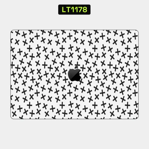 Premium Other Laptops Skin - Wholesale | Nexa Skins — LT1178 - Other Raw Skins (crosses, black and white, minimalist)