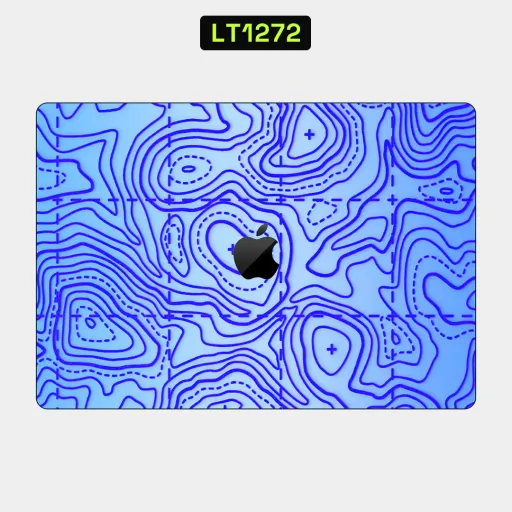 Premium Other Laptops Skin - Wholesale | Nexa Skins — LT1272 - Other Raw Skins (topographic, contour, blue)