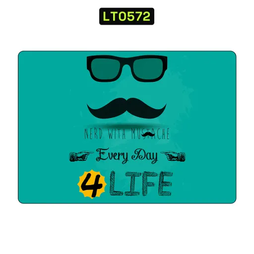 Premium Other Laptops Skin - Wholesale | Nexa Skins — LT0572 - Other Raw Skins (nerd, mustache, teal)