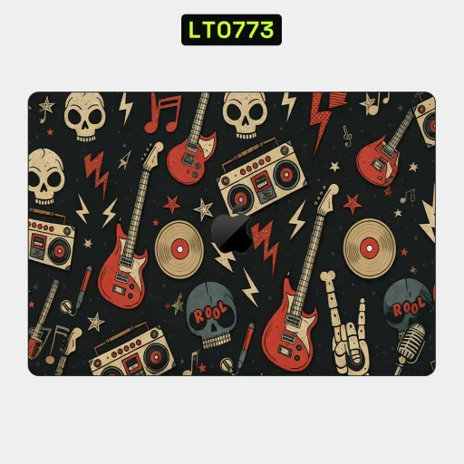 Premium Sport Laptops Skin - Wholesale | Nexa Skins — LT0773 - Sport Raw Skins (rock and roll, guitars, skulls)
