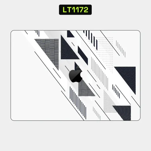 Premium Strip Lines Laptops Skin - Wholesale | Nexa Skins — LT1172 - Strip Lines Raw Skins (geometric, minimalist, black and white)