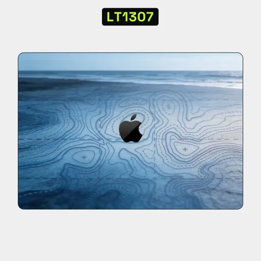 Premium Strip Lines Laptops Skin - Wholesale | Nexa Skins — LT1307 - Strip Lines Raw Skins (topographic, map, blue)