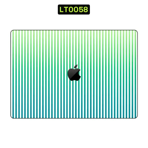 Premium Strip Lines Laptops Skin - Wholesale | Nexa Skins — LT0058 - Strip Lines Raw Skins (stripes, vertical lines, green)