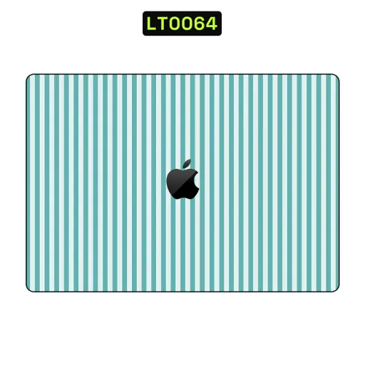 Premium Strip Lines Laptops Skin - Wholesale | Nexa Skins — LT0064 - Strip Lines Raw Skins (stripes, teal, white)