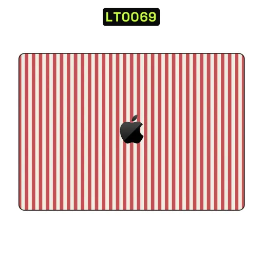 Premium Strip Lines Laptops Skin - Wholesale | Nexa Skins — LT0069 - Strip Lines Raw Skins (red, striped, vertical lines)