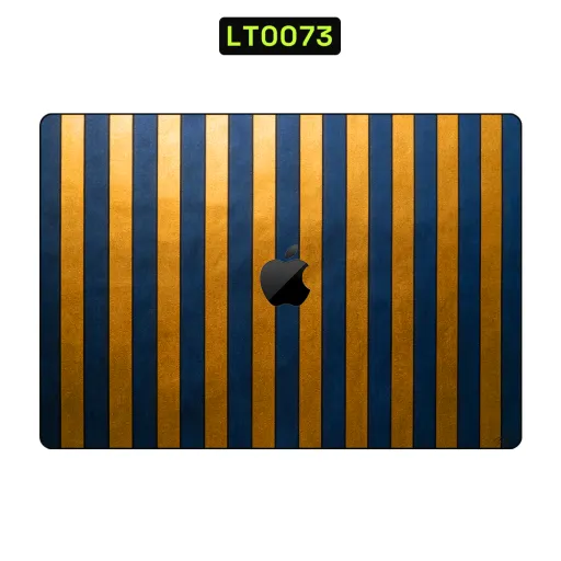 Premium Strip Lines Laptops Skin - Wholesale | Nexa Skins — LT0073 - Strip Lines Raw Skins (stripes, gold, blue)