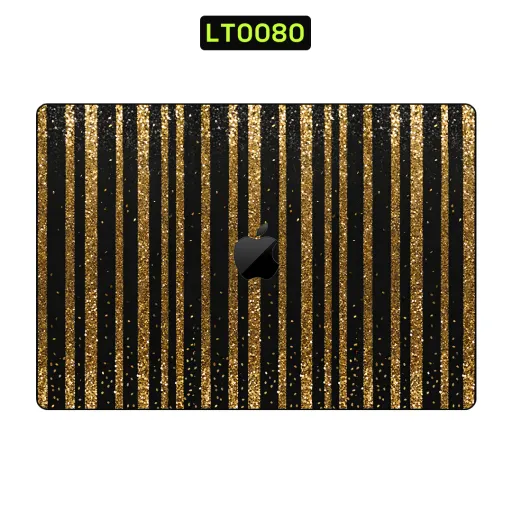 Premium Strip Lines Laptops Skin - Wholesale | Nexa Skins — LT0080 - Strip Lines Raw Skins (gold, glitter, stripes)