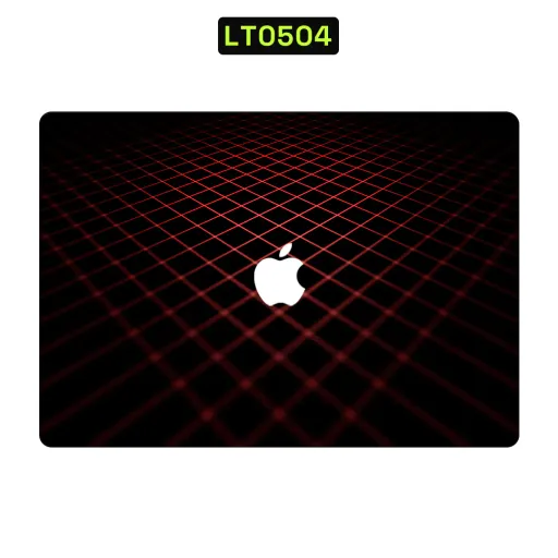 Premium Strip Lines Laptops Skin - Wholesale | Nexa Skins — LT0504 - Strip Lines Raw Skins (grid, red, black)
