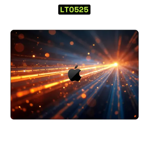 Premium Strip Lines Laptops Skin - Wholesale | Nexa Skins — LT0525 - Strip Lines Raw Skins (light streaks, orange and blue, speed)