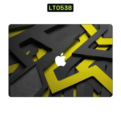 Premium Strip Lines Laptops Skin - Wholesale | Nexa Skins — LT0538 - Strip Lines Raw Skins (yellow, black, abstract)