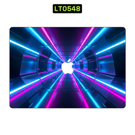 Premium Strip Lines Laptops Skin - Wholesale | Nexa Skins — LT0548 - Strip Lines Raw Skins (neon, cyberpunk, tunnel)