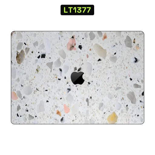 Premium Terrazzo Laptops Skin - Wholesale | Nexa Skins — LT1377 - Terrazzo Raw Skins (stone, white, minimalist)