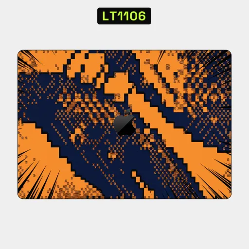 Premium Video Games Laptops Skin - Wholesale | Nexa Skins — LT1106 - Video Games Raw Skins (pixel, orange, navy)