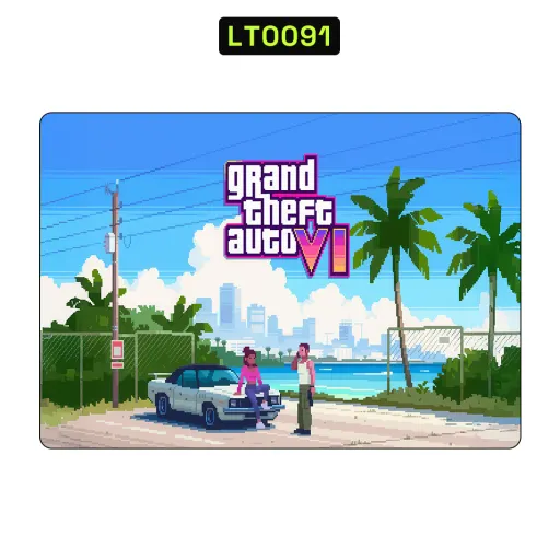 Premium Video Games Laptops Skin - Wholesale | Nexa Skins — LT0091 - Video Games Raw Skins (pixel art, grand theft auto, tropical)