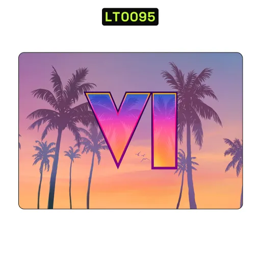 Premium Video Games Laptops Skin - Wholesale | Nexa Skins — LT0095 - Video Games Raw Skins (sunset, palm trees, gta vi)