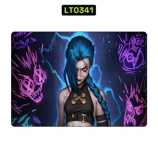 Premium Video Games Laptops Skin - Wholesale | Nexa Skins — LT0341 - Video Games Raw Skins (jinx, league of legends, blue hair)
