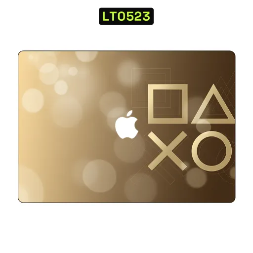 Premium Video Games Laptops Skin - Wholesale | Nexa Skins — LT0523 - Video Games Raw Skins (playstation, gold, bokeh)