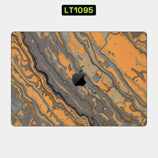 Premium Waves Laptops Skin - Wholesale | Nexa Skins — LT1095 - Waves Raw Skins (orange, grey, topographic)