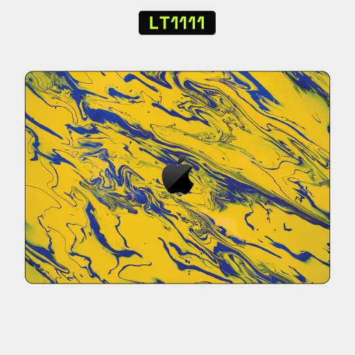 Premium Waves Laptops Skin - Wholesale | Nexa Skins — LT1111 - Waves Raw Skins (yellow, blue, swirls)