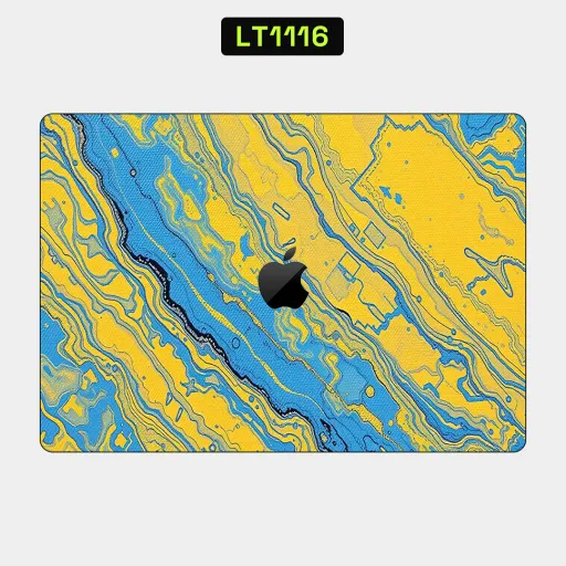 Premium Waves Laptops Skin - Wholesale | Nexa Skins — LT1116 - Waves Raw Skins (blue, yellow, abstract)