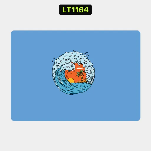 Premium Waves Laptops Skin - Wholesale | Nexa Skins — LT1164 - Waves Raw Skins (ocean, sunset, palm tree)