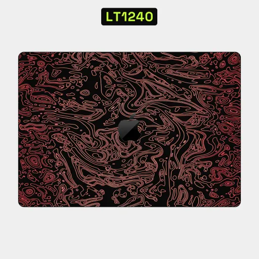Premium Waves Laptops Skin - Wholesale | Nexa Skins — LT1240 - Waves Raw Skins (topographic, lines, red)