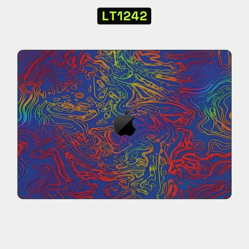 Premium Waves Laptops Skin - Wholesale | Nexa Skins — LT1242 - Waves Raw Skins (topographic, rainbow, colorful)