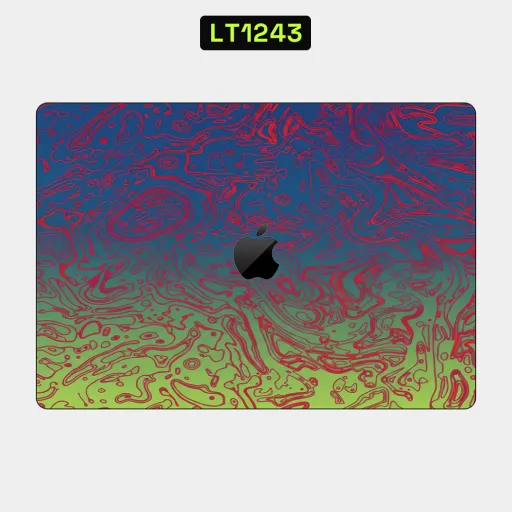 Premium Waves Laptops Skin - Wholesale | Nexa Skins — LT1243 - Waves Raw Skins (topographic, gradient, blue)