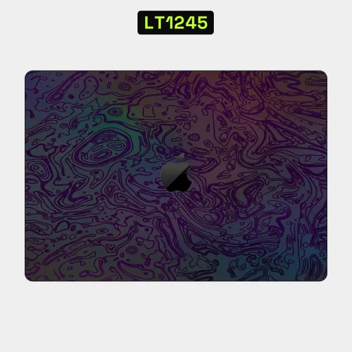 Premium Waves Laptops Skin - Wholesale | Nexa Skins — LT1245 - Waves Raw Skins (topographic, abstract, dark)