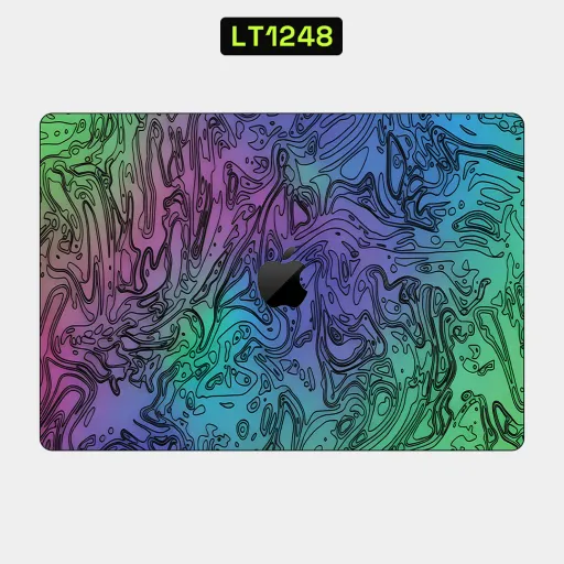 Premium Waves Laptops Skin - Wholesale | Nexa Skins — LT1248 - Waves Raw Skins (topographic, gradient, colorful)