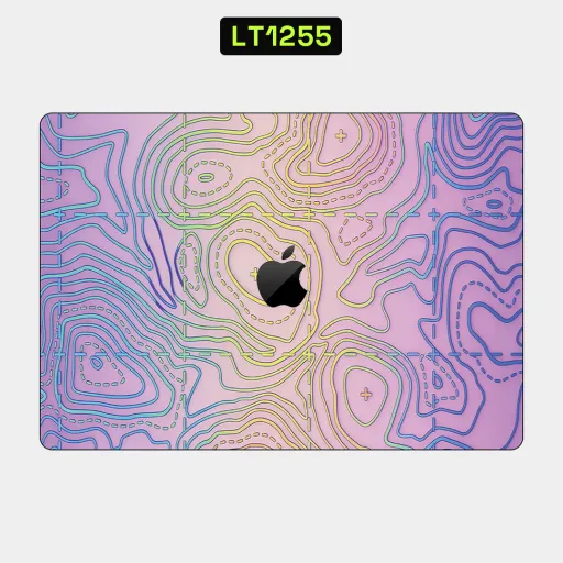 Premium Waves Laptops Skin - Wholesale | Nexa Skins — LT1255 - Waves Raw Skins (topographic, gradient, pastel)