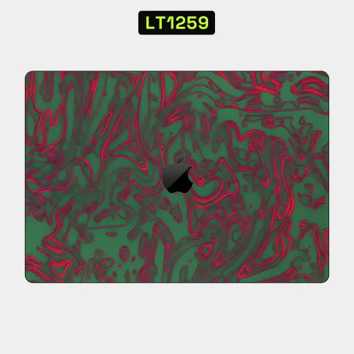 Premium Waves Laptops Skin - Wholesale | Nexa Skins — LT1259 - Waves Raw Skins (green, red, topographic)