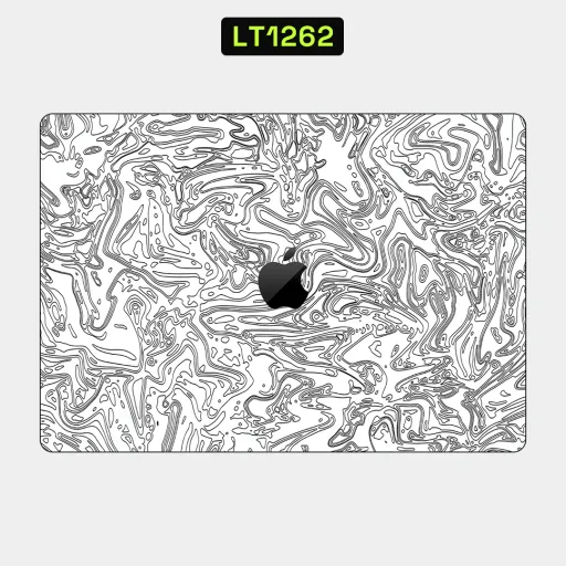 Premium Waves Laptops Skin - Wholesale | Nexa Skins — LT1262 - Waves Raw Skins (topographic, lines, monochrome)