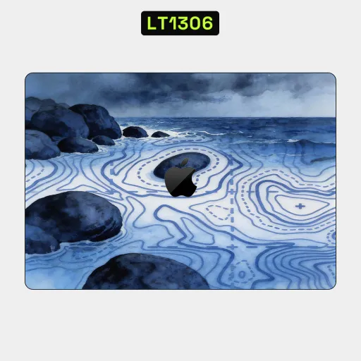 Premium Waves Laptops Skin - Wholesale | Nexa Skins — LT1306 - Waves Raw Skins (watercolor, ocean, blue)
